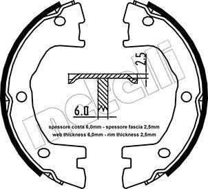 Metelli 53-0097 - Kit ganasce, Freno stazionamento autozon.pro