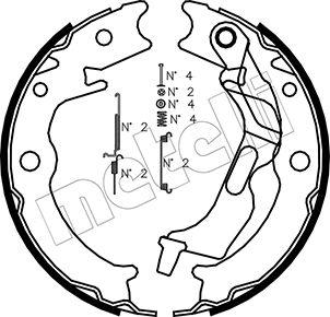 Metelli 53-0052K - Kit ganasce, Freno stazionamento autozon.pro