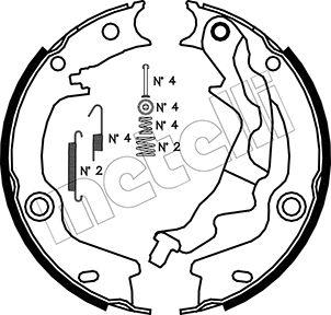 Metelli 53-0187K - Kit ganasce, Freno stazionamento autozon.pro