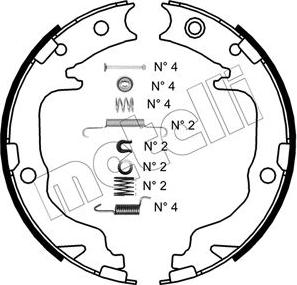 Metelli 53-0362K - Kit ganasce, Freno stazionamento autozon.pro