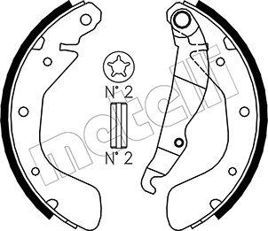 Metelli 53-0308 - Kit ganasce freno autozon.pro