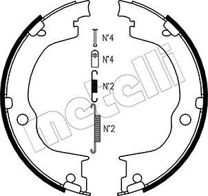 Metelli 53-0317K - Kit ganasce, Freno stazionamento autozon.pro