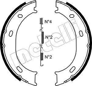 Metelli 53-0239K - Kit ganasce, Freno stazionamento autozon.pro