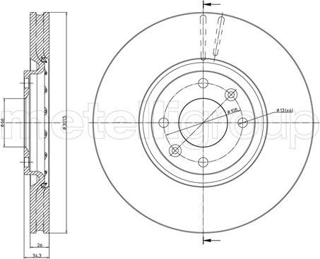 Metelli 23-0985C - Discofreno autozon.pro