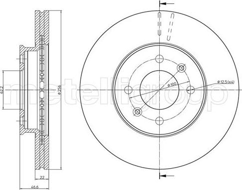 Metelli 23-0930C - Discofreno autozon.pro