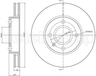 Metelli 23-0443 - Discofreno autozon.pro