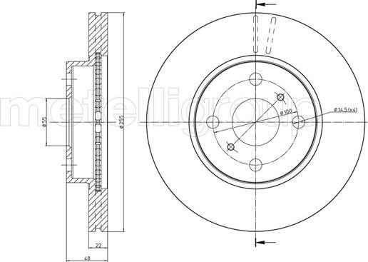 Metelli 23-0439 - Discofreno autozon.pro