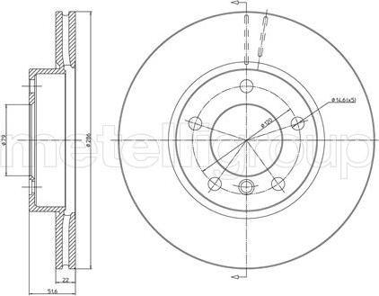 Metelli 23-0474C - Discofreno autozon.pro