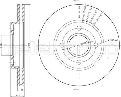 Metelli 23-0476C - Discofreno autozon.pro