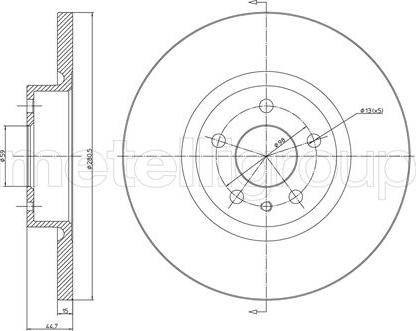 Metelli 23-0472C - Discofreno autozon.pro