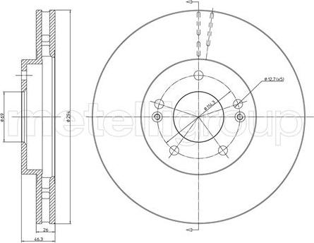 Metelli 23-0593C - Discofreno autozon.pro