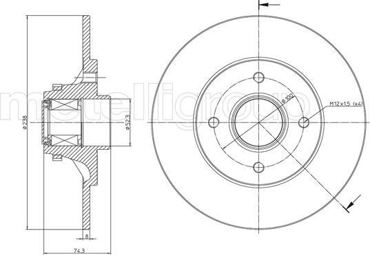 Metelli 23-0516 - Discofreno autozon.pro