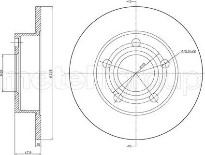 Metelli 23-0531C - Discofreno autozon.pro