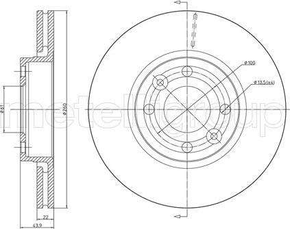 Metelli 23-0641C - Discofreno autozon.pro