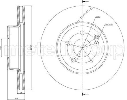 Metelli 23-0602C - Discofreno autozon.pro