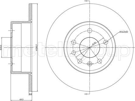 Metelli 23-0607C - Discofreno autozon.pro