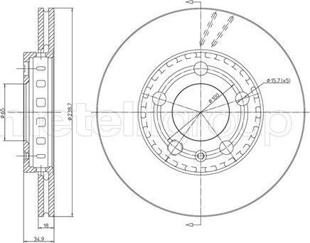 Metelli 23-0614C - Discofreno autozon.pro