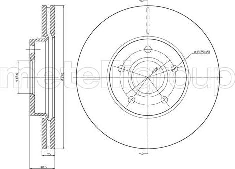 Metelli 23-0685C - Discofreno autozon.pro