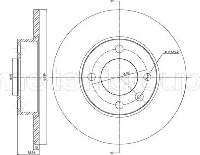 Metelli 23-0054 - Discofreno autozon.pro