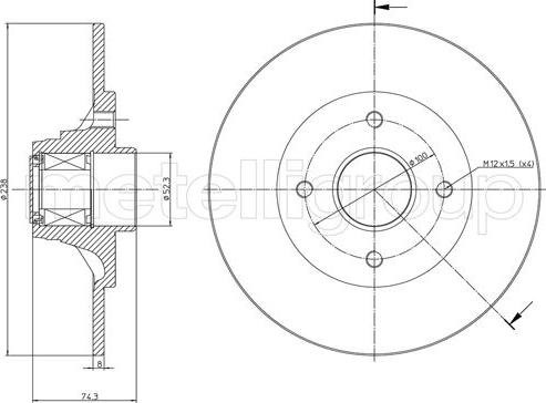 Metelli 23-0198 - Discofreno autozon.pro