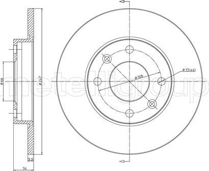 Metelli 23-0100 - Discofreno autozon.pro