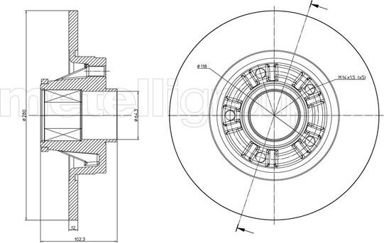 Metelli 23-0844 - Discofreno autozon.pro