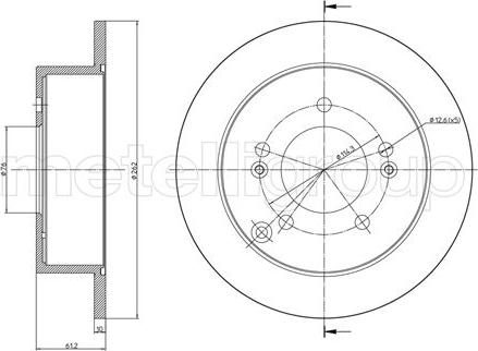 Metelli 23-0869C - Discofreno autozon.pro