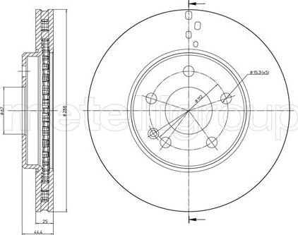 Metelli 23-0832C - Discofreno autozon.pro