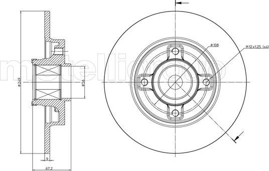 Metelli 23-0827 - Discofreno autozon.pro