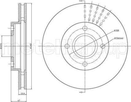 Metelli 23-0316 - Discofreno autozon.pro