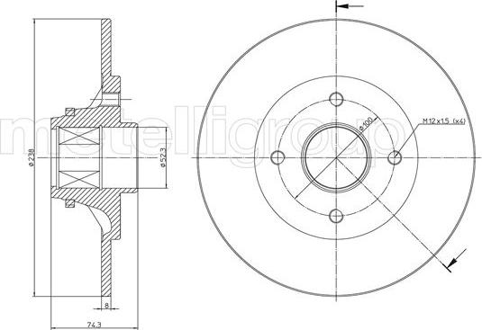 Metelli 23-0384 - Discofreno autozon.pro