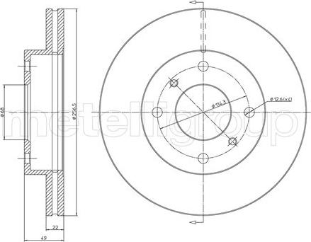 Metelli 23-0249C - Discofreno autozon.pro