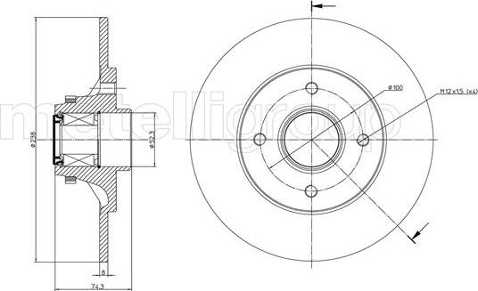 Metelli 23-0243 - Discofreno autozon.pro