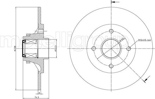 Metelli 23-0236 - Discofreno autozon.pro