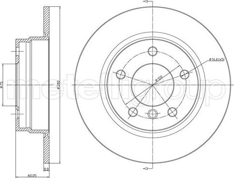 Metelli 23-0229C - Discofreno autozon.pro