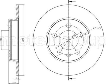 Metelli 23-0742C - Discofreno autozon.pro