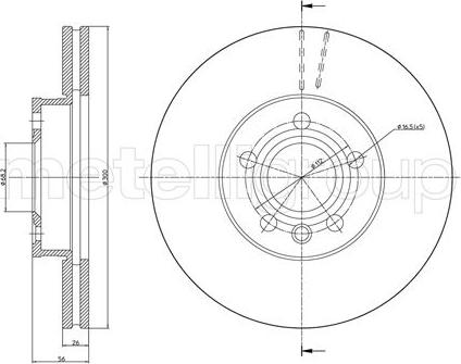 Metelli 23-0736C - Discofreno autozon.pro