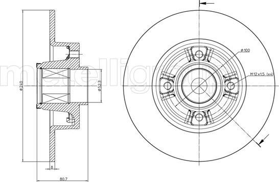 Metelli 23-0722 - Discofreno autozon.pro