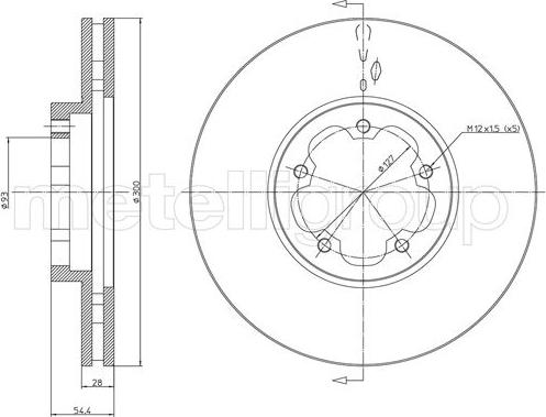 Metelli 23-1494 - Discofreno autozon.pro