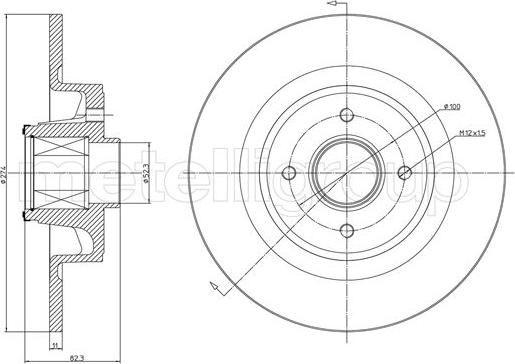 Metelli 23-1457 - Discofreno autozon.pro