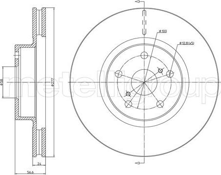 Metelli 23-1461C - Discofreno autozon.pro