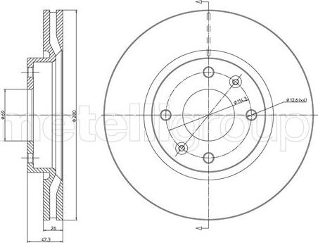 Metelli 23-1477C - Discofreno autozon.pro