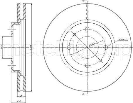 Metelli 23-1579C - Discofreno autozon.pro