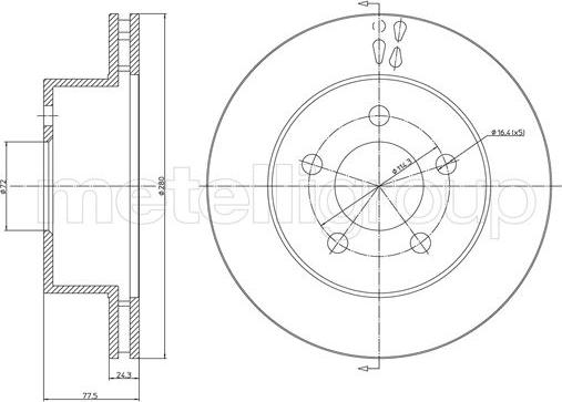 Metelli 23-1651C - Discofreno autozon.pro