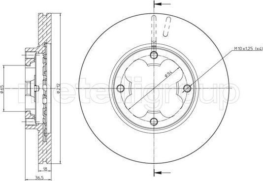 Metelli 23-1619 - Discofreno autozon.pro