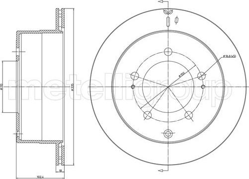 Metelli 23-1680C - Discofreno autozon.pro