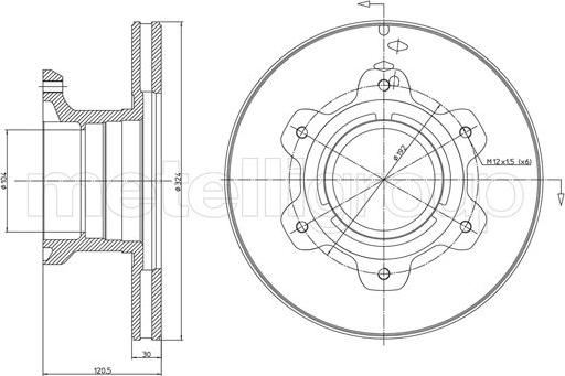 Metelli 23-1679 - Discofreno autozon.pro