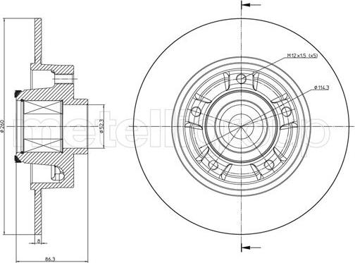 Metelli 23-1095 - Discofreno autozon.pro