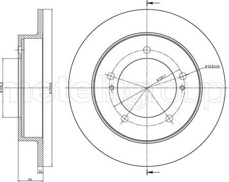 Metelli 23-1096 - Discofreno autozon.pro