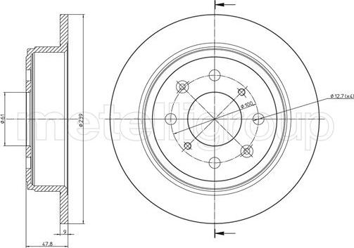 Metelli 23-1049C - Discofreno autozon.pro